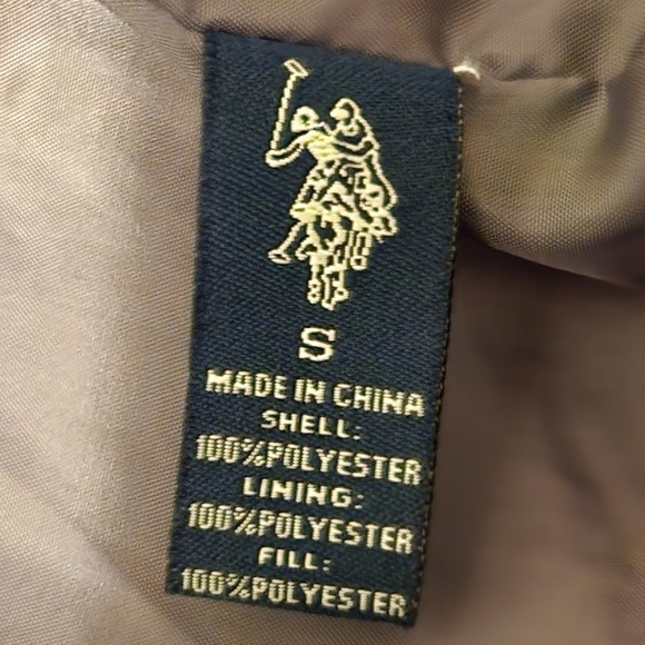 US POLO ASSN New York Womens Jacket Size S With Furry Removeable Hood Grey - Picture 15 of 16